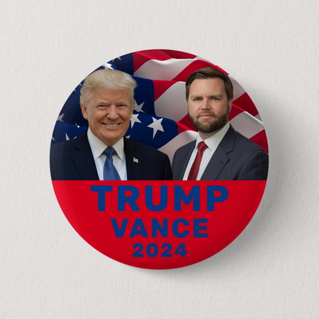 Trump Vance 2024 Button (Vorderseite)