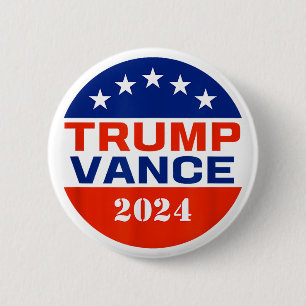 Trump Vance 2024 Button Election for Republikaners