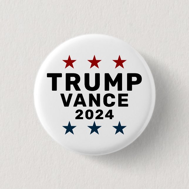 Trump Vance 2024 Classic Star Button (Vorderseite)