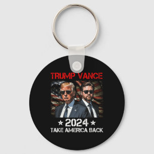 Trump Vance 2024 Donald Trump J.d. Vance Take Amer Schlüsselanhänger