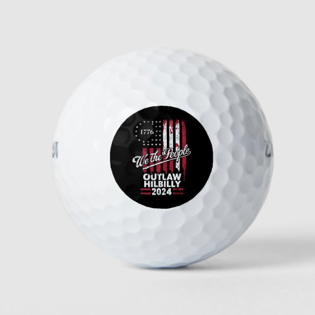 Trump Vance 2024 Donald Trump verwirft Hillbilly Golfball (Vorderseite)