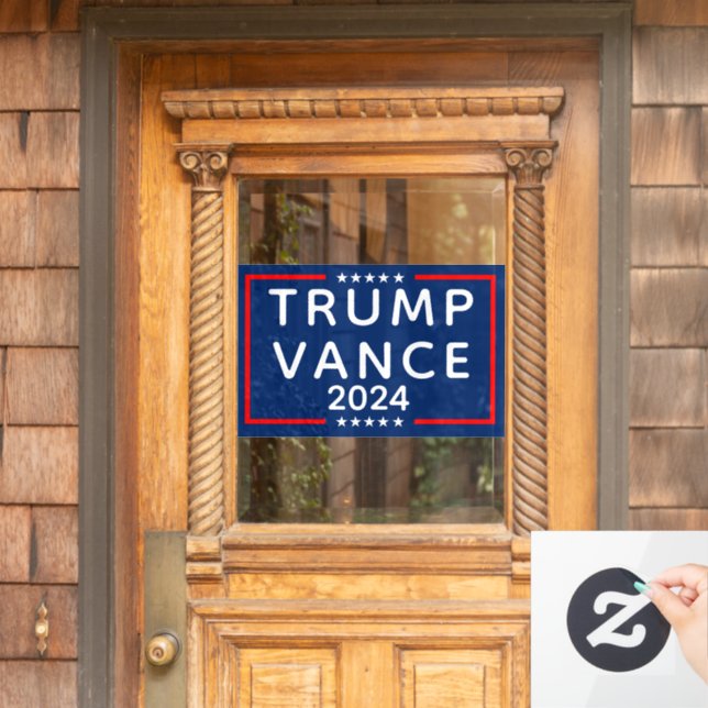 Trump Vance 2024 Fensteraufkleber (Haustür)