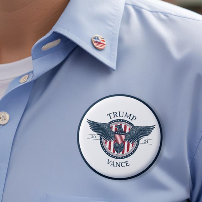 Trump Vance 2024 für Präsident Button (Trump Vance 2024 MAGA Button Pin)
