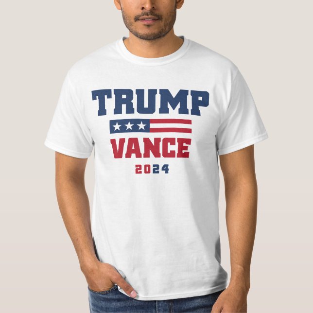 Trump Vance 2024 für Präsident T-Shirt (Vorderseite)
