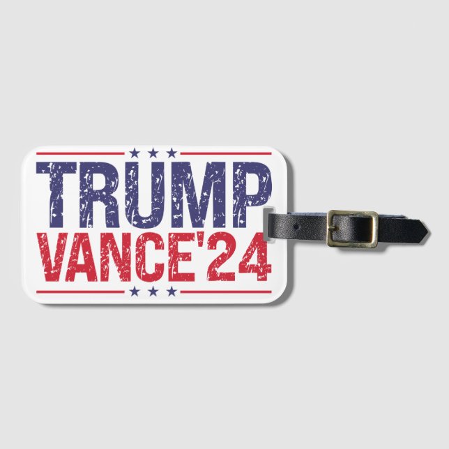 Trump Vance 2024 Gepäckanhänger (Vorderseite (Horizontal))