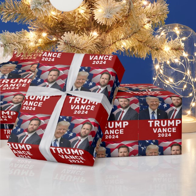 Trump Vance 2024 Geschenkpapier (Feiertage)