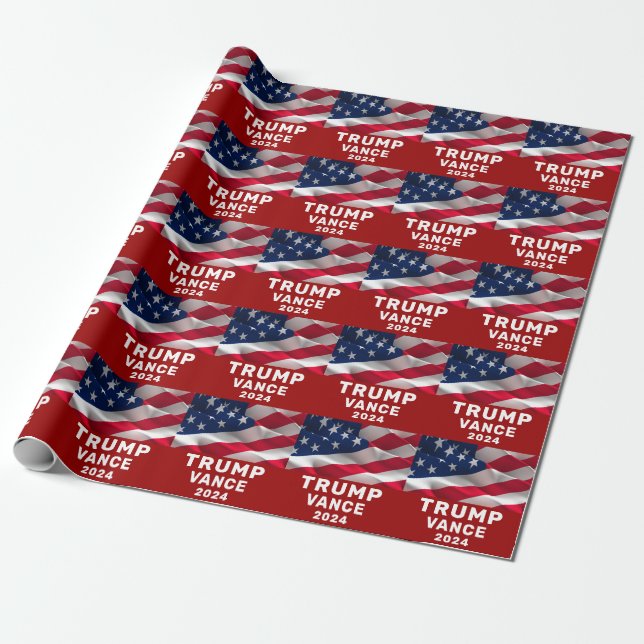 Trump Vance 2024 Geschenkpapier (Ungerollt)