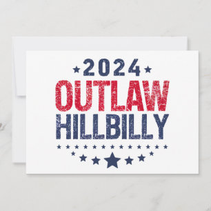 Trump Vance 2024 Gesetzloser Hillbilly US-Flagge Einladung