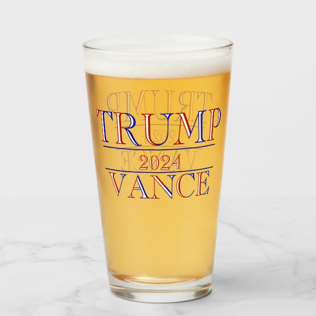 Trump Vance 2024 Glas (Vorne (Gefüllt))