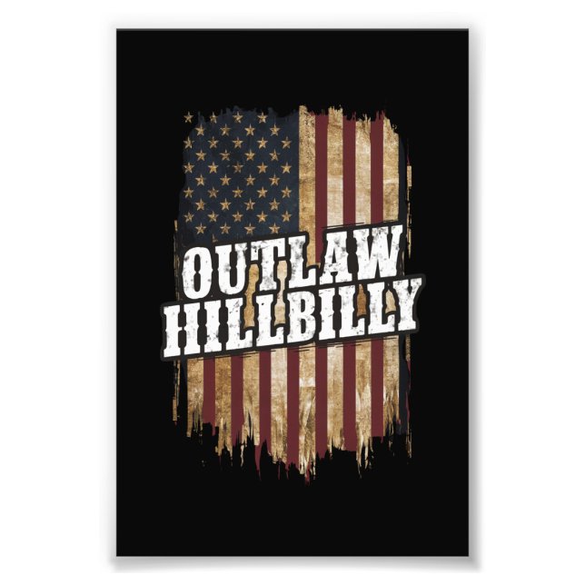 Trump Vance 2024 J.D. Vance Outlaw Hillbilly Fotodruck (Vorne)