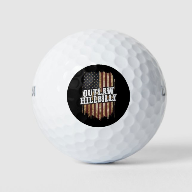Trump Vance 2024 J.D. Vance Outlaw Hillbilly Golfball (Vorderseite)