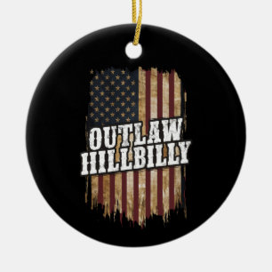 Trump Vance 2024 J.D. Vance Outlaw Hillbilly Keramik Ornament