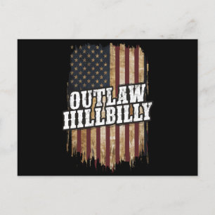 Trump Vance 2024 J.D. Vance Outlaw Hillbilly Postkarte