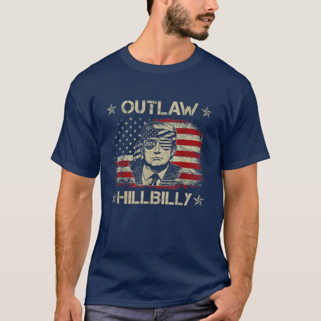 Trump Vance 2024 J.D. Vance Outlaw Hillbilly T-Shirt (Vorderseite)