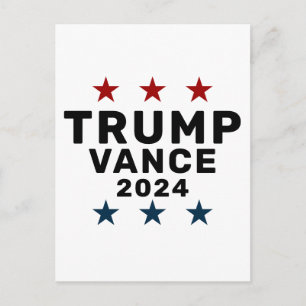 Trump Vance 2024 Klassischer Stern Einladungspostkarte