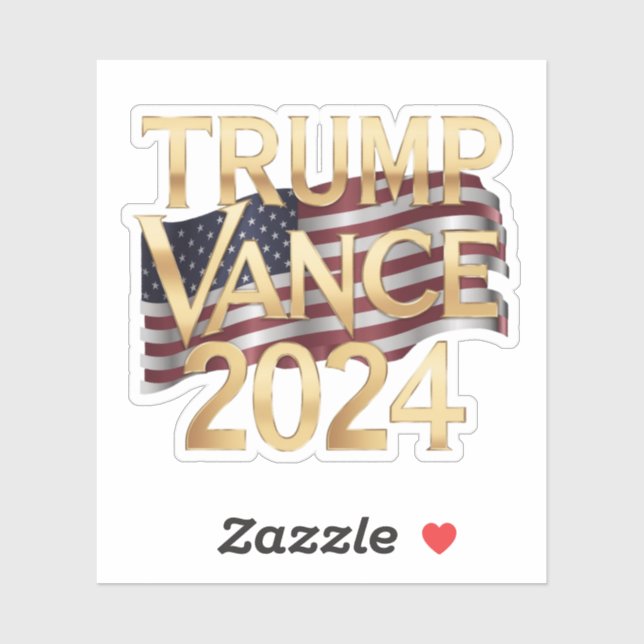 Trump Vance 2024 Konservative Werte, Sticker (Blatt)