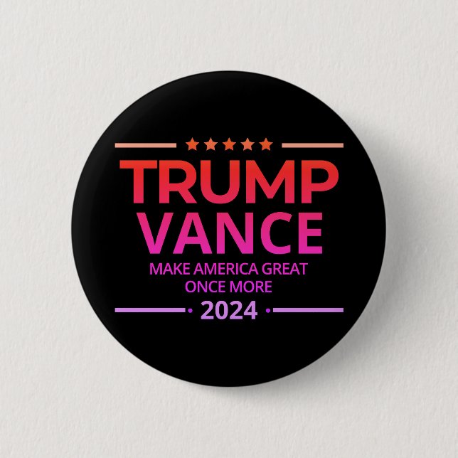 Trump Vance 2024 macht Amerika wieder groß Button (Vorderseite)