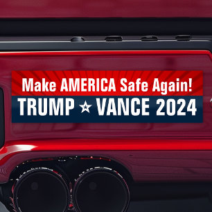 Trump Vance 2024 macht Amerika wieder SAFE Autoaufkleber