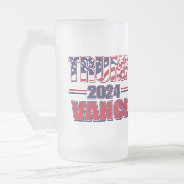 Trump Vance 2024 Mattglas Bierglas (Links)