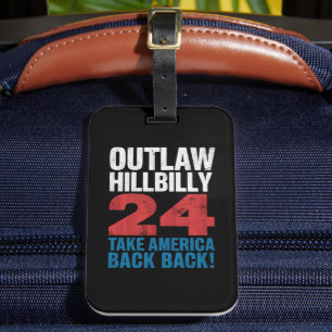 Trump Vance 2024 Outlaw Hillbilly US-Flagge im Vin Gepäckanhänger