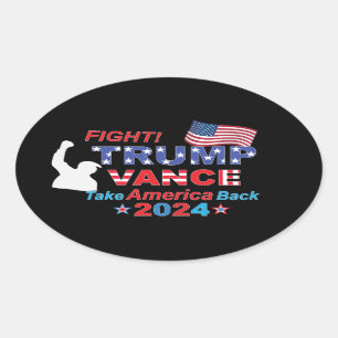 TRUMP VANCE 2024 OVALER AUFKLEBER