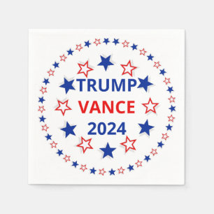Trump, Vance 2024 Paper Napkins, Standard Cocktail Serviette