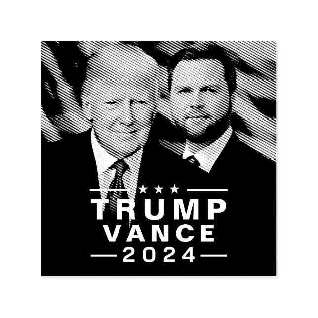 Trump Vance 2024 Politische Kampagne Permastempel (Design)