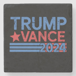 Trump Vance 2024 Präsident 47 USA Vintag Steinuntersetzer