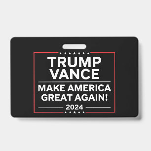 Trump Vance 2024 Präsident JD Vance Vice MAGA Ausweis