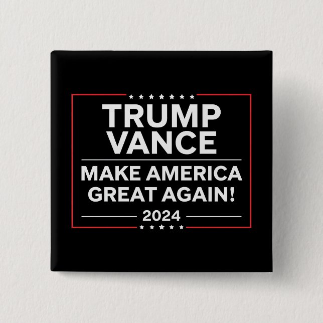 Trump Vance 2024 Präsident JD Vance Vice MAGA Button (Vorderseite)