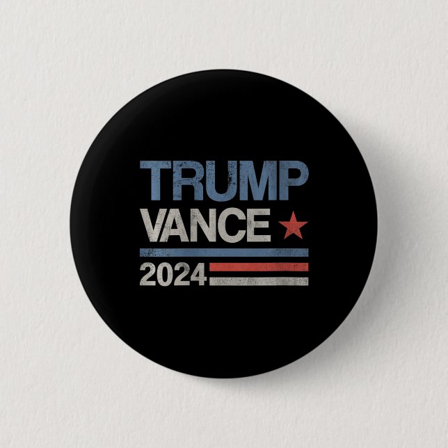 Trump Vance 2024 Präsident Trump Unterstützer Button (Vorderseite)