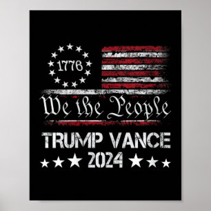 Trump Vance 2024 Präsident Trump Unterstützer Poster