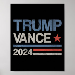 Trump Vance 2024 Präsident Trump Unterstützer Poster