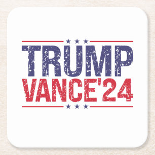 Trump Vance 2024 Rechteckiger Pappuntersetzer