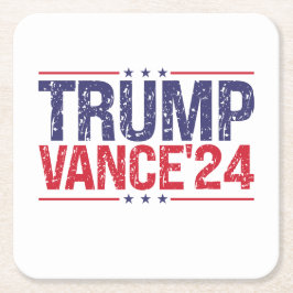 Trump Vance 2024 Rechteckiger Pappuntersetzer