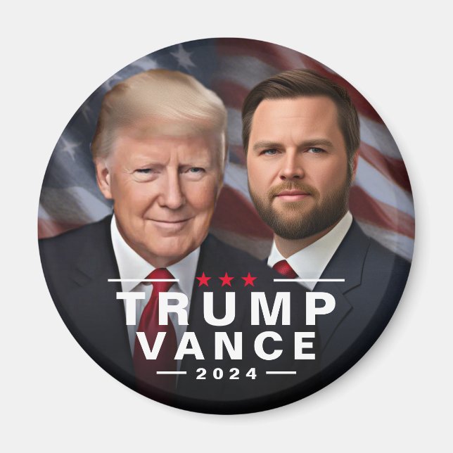 Trump Vance 2024 Republikanischer Präsident VP Magnet (Vorne)