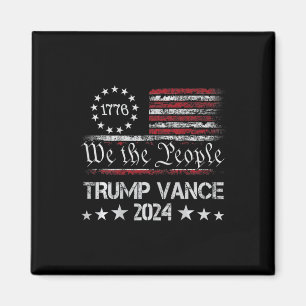 Trump Vance 2024 Retro Stripe Trump Jd Vance (auf  Magnet
