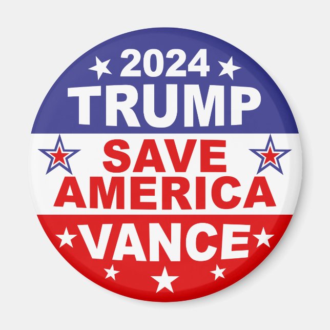 TRUMP VANCE 2024 RETTE AMERIKA MAGNET (Vorne)