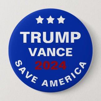 Trump Vance 2024 Rettete Amerika Button