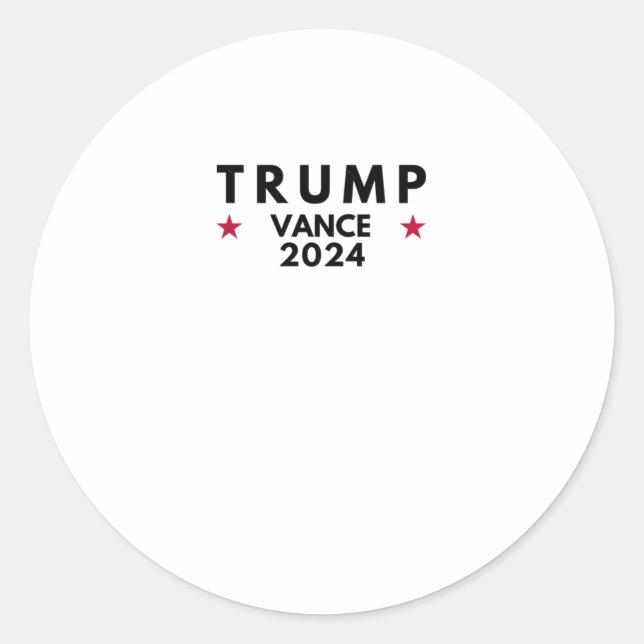 Trump Vance 2024 Runder Aufkleber (Vorderseite)