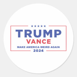 TRUMP VANCE 2024 RUNDER AUFKLEBER