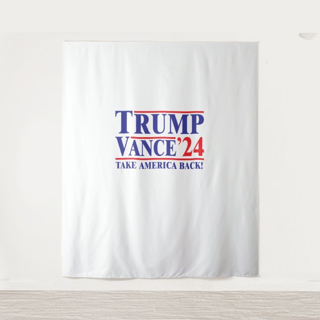 Trump Vance 2024 "Take America Back" Tapestry Wandteppich (Vorderseite)