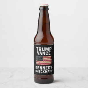 Trump Vance 2024 Trump Vance Kennedy Checkmate Bierflaschenetikett