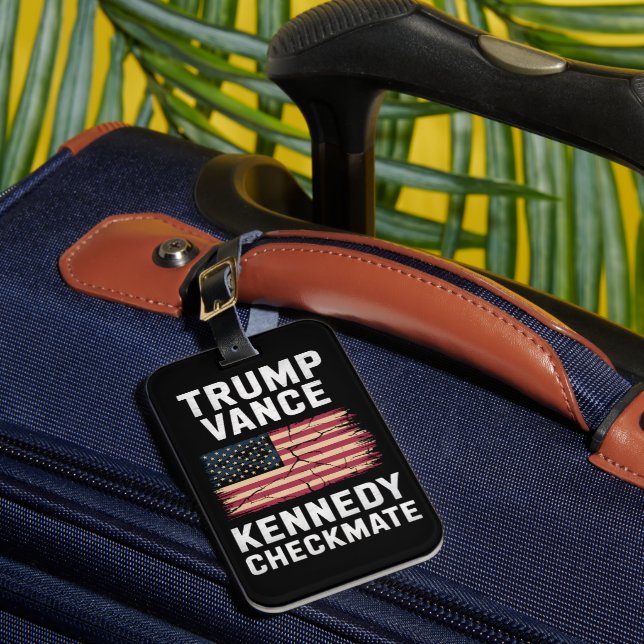 Trump Vance 2024 Trump Vance Kennedy Checkmate Gepäckanhänger (Vorderseite Insitu 1)