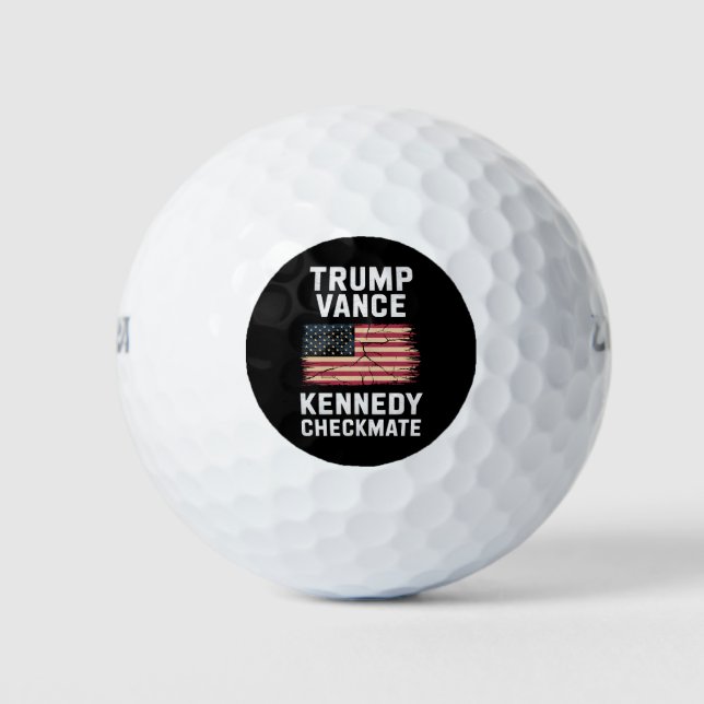 Trump Vance 2024 Trump Vance Kennedy Checkmate Golfball (Vorderseite)