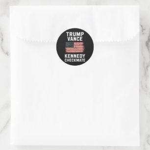 Trump Vance 2024 Trump Vance Kennedy Checkmate Runder Aufkleber