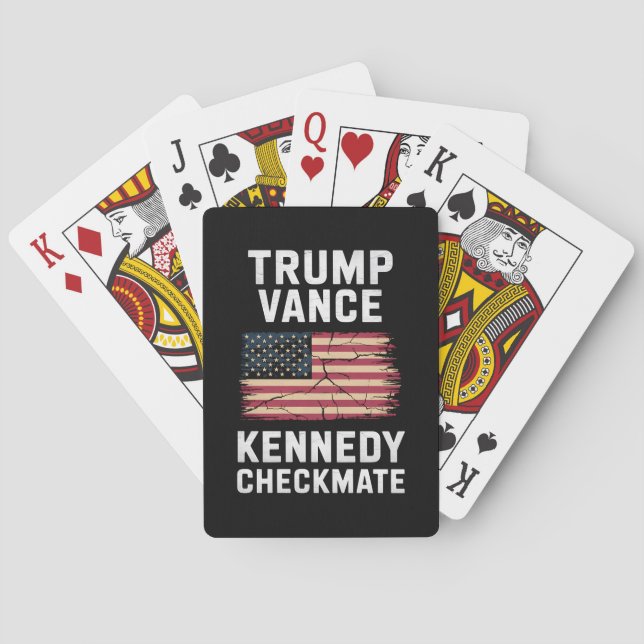 Trump Vance 2024 Trump Vance Kennedy Checkmate Spielkarten (Rückseite)