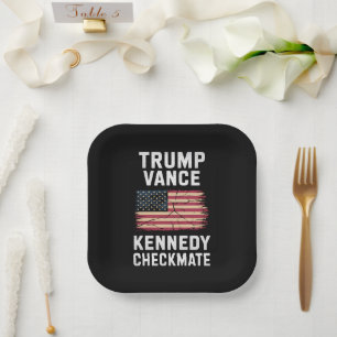 Trump Vance 2024 Trump Vance Kennedy Schachmatt Pappteller