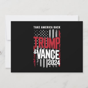 Trump Vance 2024 US-Flagge Amerika zurückerobern Einladung