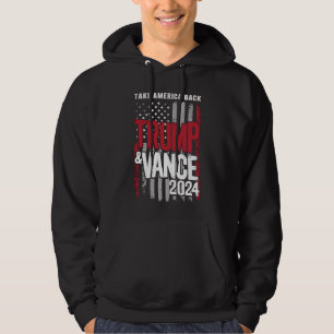 Trump Vance 2024 US-Flagge Amerika zurückerobern Hoodie